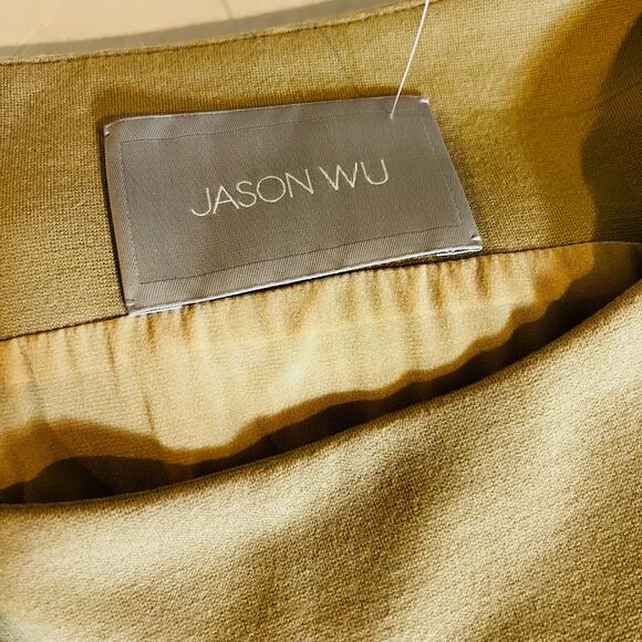 Jason Wu Sleeveless Draped Detail Sheath Dress Size 10 Tan - Picture 3 of 8